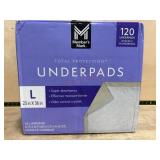 120 Protective Underpads, Size L
