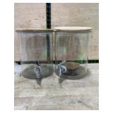 2 Glass Beverage Dispensers with Lids