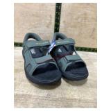 Green Open-Toe Sandals, Size 10