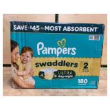 Pampers Swaddlers Size 2, 180 Count