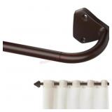2 GXOACKJ Brown Curtain Rods for Windows 28 to 48
