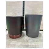 2 small trash cans