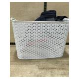 Basket of hand towels and pot holders