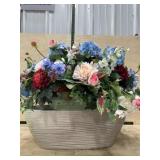 Flower vase w/ faux greenery