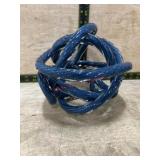 Blue glass knot ball