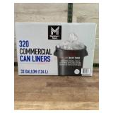 320 Commercial Can Liners, 33 Gallon