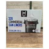 Commercial Can Liners, 33 Gallon, 320-Count