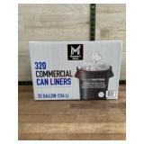 320 Commercial Can Liners, 33-Gallon
