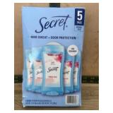 Five-Pack Secret Invisible Solid Deodorant