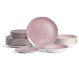 Christian Siriano 12-Piece Pink Dinnerware Set