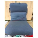 Blue Outdoor Chair Cushion with Ties