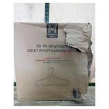50-Pack Heavy-Duty Velvet Hangers, Navy