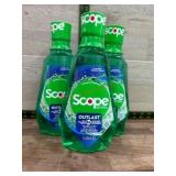 Three Bottles of Scope Outlast Mouthwash