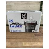 320 Commercial Can Liners, 33 Gallon Capacity