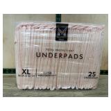 Pack of 25 XL Disposable Underpads