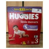 Huggies Little Movers Size 3 Diapers, 192 Ct.