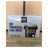320 Commercial Can Liners, 33 Gallon