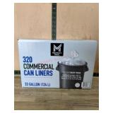 33-Gallon Commercial Can Liners, 320 Count