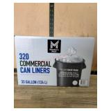 320 Commercial Trash Can Liners, 33 Gallon