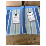 Two Striped Cotton Bath Towels