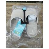 Beige Slide Sandals, Size 7