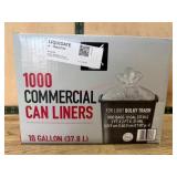 1000 Commercial Can Liners, 10 Gallon