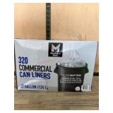 320 Count Commercial Trash Can Liners, 33 Gallon