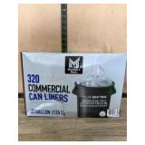 320 Commercial Can Liners, 33 Gallon