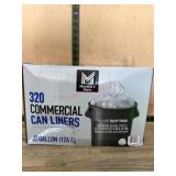 320 Commercial Can Liners, 33 Gallon