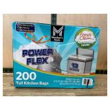 Power Flex 13-Gallon Kitchen Bags, 200-Count