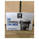 33-Gallon Commercial Can Liners, 320-Count