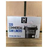 320 Commercial Can Liners, 33 Gallon