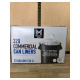 320 Commercial Trash Can Liners, 33 Gallon