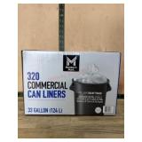 320 Commercial Can Liners, 33 Gallon