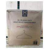 50-Piece Navy Velvet Hangers Set