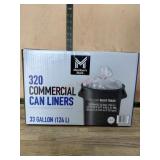 320 Commercial Can Liners, 33 Gallon