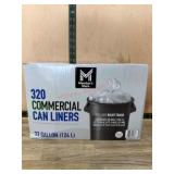 320 Commercial Trash Can Liners, 33 Gallon
