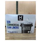 320 Commercial Trash Can Liners, 33 Gallon