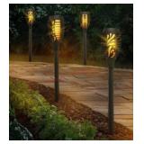 Deck Impressions Solar Mini Tiki Torches, 6-Pack