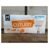 Clear Plastic Cutlery Set, 360 Pieces