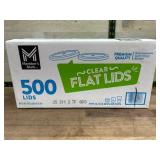 500 Clear Plastic Flat Lids