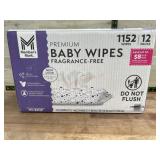 Fragrance-Free Baby Wipes, 1152 Wipes (12 Packs)