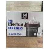 320 Commercial Can Liners, 33 Gallon
