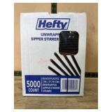 Hefty Box of 5000 Unwrapped Sipper Stirrer Straws