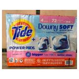 Tide Power Pods With Downy Soft Boosters, 4 Bags