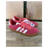 Red Canvas Sneakers with White Stripes