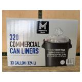 320 Commercial Trash Can Liners, 33 Gallon
