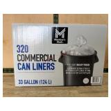 320 Commercial Can Liners, 33 Gallon