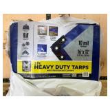 2-Pack Heavy Duty Blue Tarps with Reinforced Corne