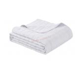 Full/Queen Oversized Crinkle Quilted Coverlet